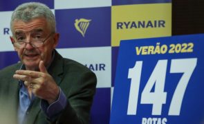Ryanair espera ganhar 18 'slots' da TAP com utilização ao longo do ano