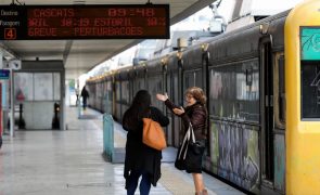 Suprimidos 172 comboios urbanos em Lisboa até às 20:00 por greve parcial