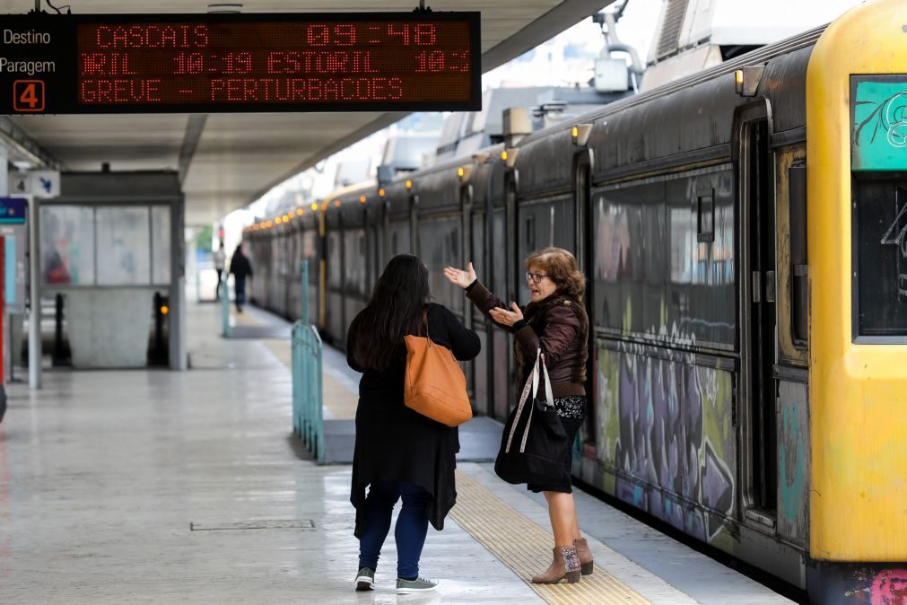 Suprimidos 172 comboios urbanos em Lisboa até às 20:00 por greve parcial