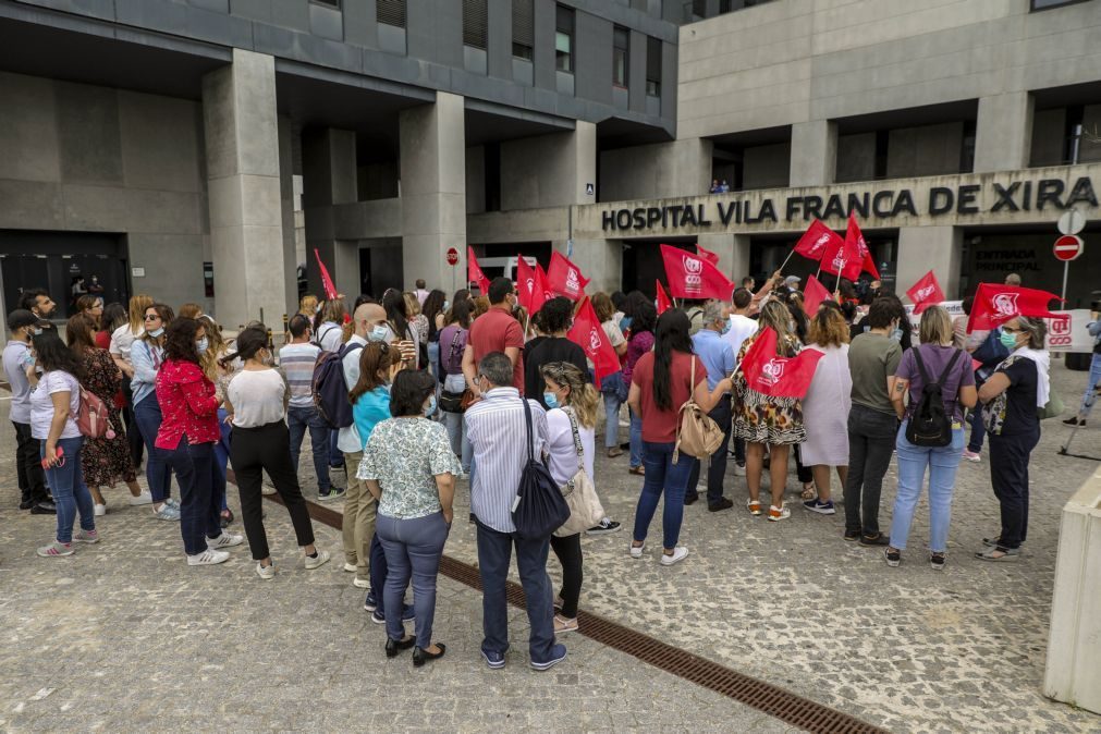 Trabalhadores do Hospital de Vila Franca de Xira em greve exigem adesão à contratação coletiva