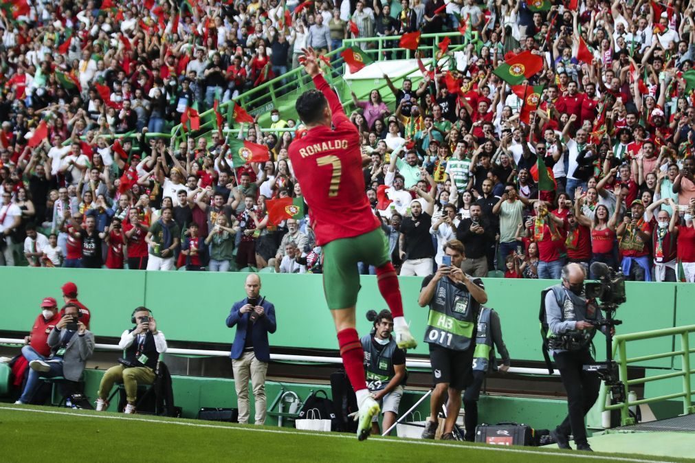 Portugal bate Suíça por 3-0 ao intervalo da segunda jornada do Grupo A2 da Liga das Nações