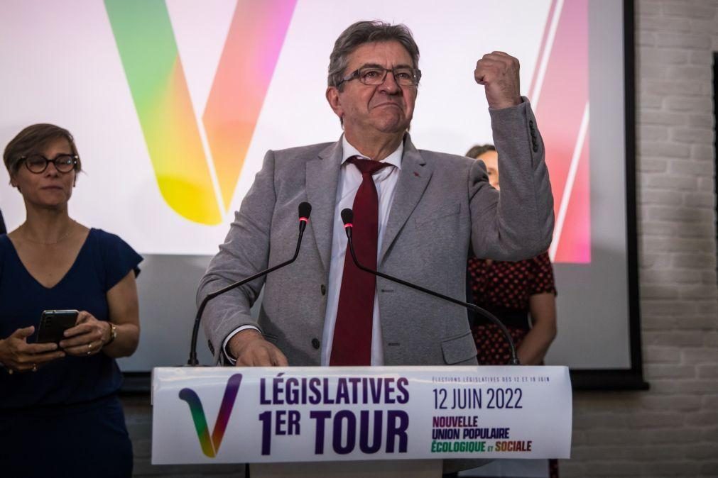 França/Eleições: Mélenchon reclama vitória e diz que partido presidencial foi 