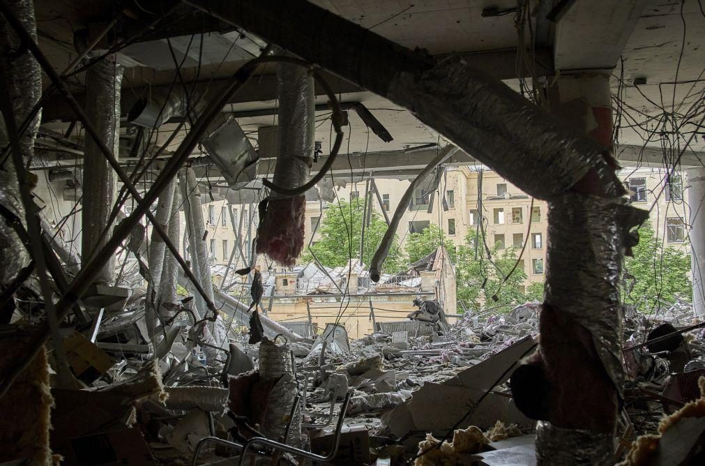 Explosões atingem a capital da Ucrânia de madrugada